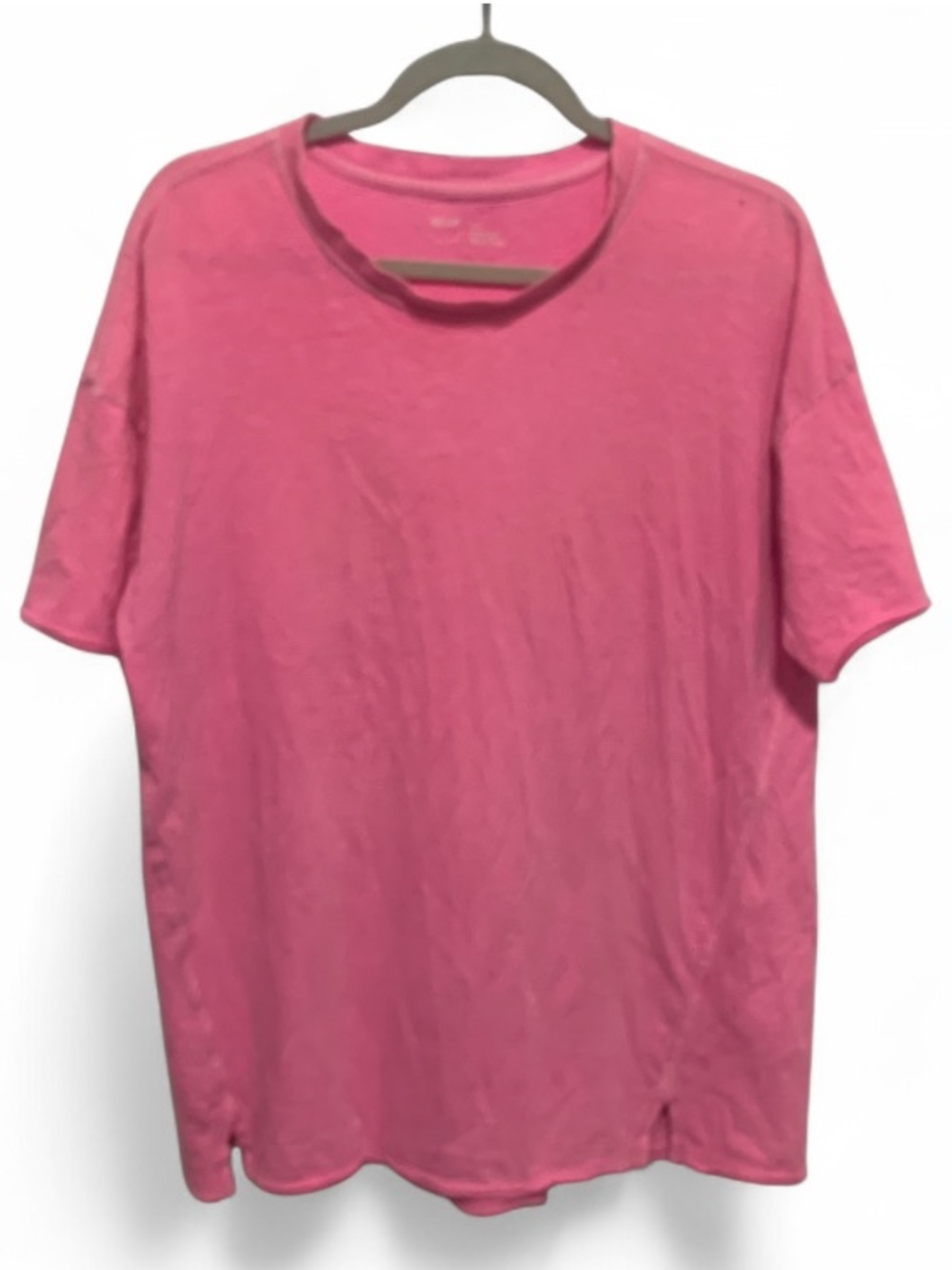 aerie Oversized Crew Neck Short Sleeve T-Shirt - Bright Pink